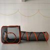 Portable Outdoor Cat Enclosures for Indoor Cats, 4-in-1 Large Cat Tent Outdoor with Tunnel for Cats and Other Pets