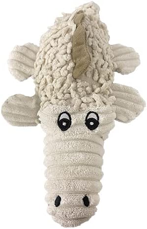 Durable Natural Nubby Plush Dog Toys with Squeaker and Crinkle Paper in Multi-Size (Natural Octopus - L, 18 Inch), All Breed Sizes