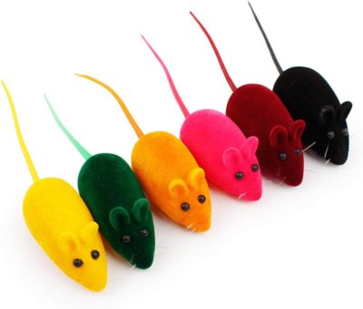 20pcs Cat Toys Mice - Squeaky Mice Cat Toys - Pet Cat Soft Mouse Toy Interactive Toy Kitten Toys Noise Lovely Rat Mice False Mouse Playing Toys Random Color