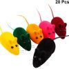 20pcs Cat Toys Mice - Squeaky Mice Cat Toys - Pet Cat Soft Mouse Toy Interactive Toy Kitten Toys Noise Lovely Rat Mice False Mouse Playing Toys Random Color