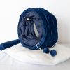 Cat Tunnel and Bed Toy Set with Removable Plush Bed for Indoor Use; Perfect for Cats, Dogs, and Ferrets; Cat Toys Attached; Top Pet Tunnel for Fun, Exercise, and Rest; Cat Toys for Indoor Cats (Blue).