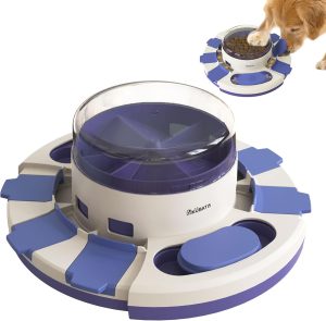 Dog Puzzle Toys level 3 2 1, Dog Treat Puzzle Slow Feeder, Interactive Enrichment Toys for Large/Medium/Small and Smart Dog, Dog Food Dispenser for Boredom and Mental Stimulation (Purple).