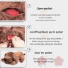 Dog Heartbeat Toy for Puppy Anxiety Relief, Heartbeat Stuffed Animal Heartbeat Plush Toy for Small, Medium, and Large Dogs (Brown)