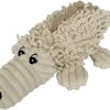 Durable Natural Nubby Plush Dog Toys with Squeaker and Crinkle Paper in Multi-Size (Natural Octopus - L, 18 Inch), All Breed Sizes