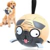 Dog Toys Soccer Ball with Straps, Interactive Toys for Tug of War, Puppy Birthday Toy, Dog Water Toy, Dog Balls for Small & Medium Dog (6 Inch)