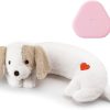 Heartbeat Toy Heartbeat Stuffed Animal for Dogs, Heartbeat Puppy Toy for Anxiety Relief Calming Aid, Heartbeat Stuffed Toy for Behavioral Aid Crate Kennel Training, Puppy Essentials White