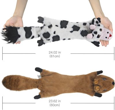 Dog Squeaky Toys 5 Pack, Pet Toys Crinkle Dog Toy No Stuffing Animals Dog plush Toy Dog Chew Toy for Large Dogs and Medium Dogs Squeeky Doggie Toys Puppy Toys Squeak