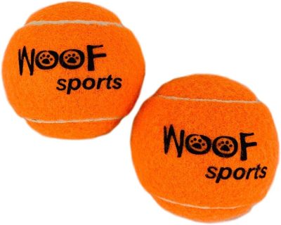 Dog Tennis Balls 12 Orange Tennis Balls for Dogs. Easy to Find! includes Carrying Bag. Medium Size Balls Fits Standard Ball Launchers