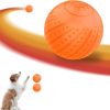 Interactive Dog Toy Ball 2.3'' 2 Interactive Modes Soft Enhanced Rubber Bite Resistant Durable Motion Activated Automatic Rolling Ball Toys with LED