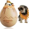 Dog Food Puzzle Toys, Treat Dispenser with Squeaky Giggle Sound, Interactive Chase Slow Feeder for Boredom and Stimulating, IQ Training for Small Medium Large Dogs, Orange