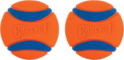 Ball Dog Toy, Medium (2.5 Inch Diameter) Pack of 2, for breeds 20-60 lbs