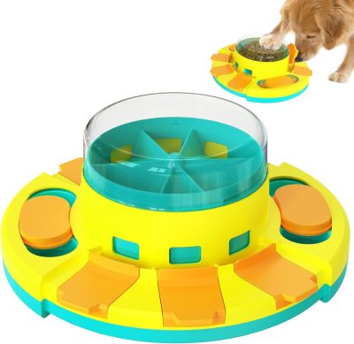 Dog Puzzle Toys level 3 2 1, Dog Treat Puzzle Slow Feeder, Interactive Enrichment Toys for Large/Medium/Small and Smart Dog, Dog Food Dispenser for Boredom and Mental Stimulation (Purple).
