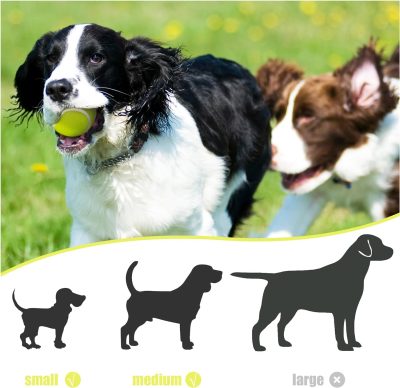 Automatic Ball Launcher for Dogs, Dog Ball Thrower Launcher with 15 Pcs Tennis Balls, 10-30 Ft Distance Settings Ball Launcher for Small Dogs, Dog Fetch Ball Thrower Green