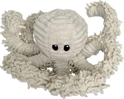 Durable Natural Nubby Plush Dog Toys with Squeaker and Crinkle Paper in Multi-Size (Natural Octopus - L, 18 Inch), All Breed Sizes