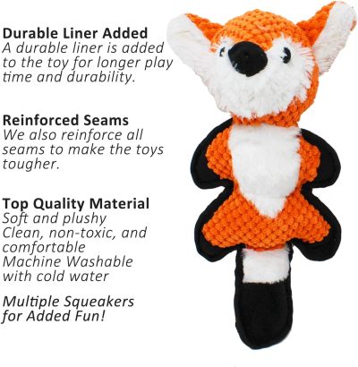 5 Pack Value Bundle Dog Toys Assortment Dog Plush Toys Dog Squeaky Toys Assortment Puppy Pet Mutt Dog Toy Dog Squeak Toy for Small Medium Large Dogs