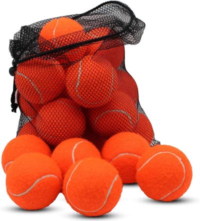 Tennis Balls, 20 Pack Tennis Balls for Dogs, Pet Dog Playing Balls, Come with Mesh Bag for Easy Transport, Colorful Easy Catching Pet Dog Balls (Multi-Color)