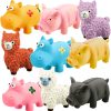 9 Pack Latex Squeaky Dog Toys 7 Inch Soft Rubber Dog Chew Toy Animal Standing Stick Puppy Fetch Interactive Play Toy Assorted Animal Pet Toys for Small Medium Large Dogs(Classic)