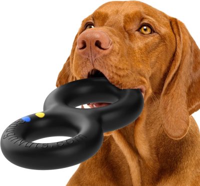 Dog Toys for Aggressive Chewers | Virtually Indestructible Pull Toy for Breeds such as Pit Bulls and German Shepherds | Heavy Duty Tug Dog Toy | Medium | Orange
