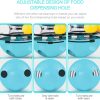 Cat Interactive Food Dispenser Toy, Tumbler Cat Toy Ball Snack Dispenser Dual Rolling Balls & Detachable Wand Slow Feed for Cat Kitty Puppy, Dogs Cats Playing & Training, Green