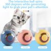 Cat Toy Balls for Indoor Cats Smart Interactive Self Rotating Ball Kitten Toy Gift USB Rechargeable Cat Toys Set Planet Cat Toys Balls With Lights Electric Pet Ball Automatic Moving Yellow Toy Ball