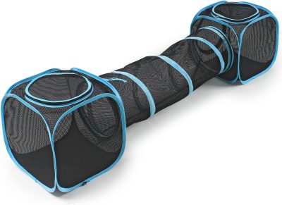 Cat Furniture Tent for Indoor and Outdoor Playpen Portable Cat Tunnels, Outdoor Kennel (2 Cube + 3-Way Tunnel)