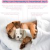 Heartbeat Toy Heartbeat Stuffed Animal for Dogs, Heartbeat Puppy Toy for Anxiety Relief Calming Aid, Heartbeat Stuffed Toy for Behavioral Aid Crate Kennel Training, Puppy Essentials White