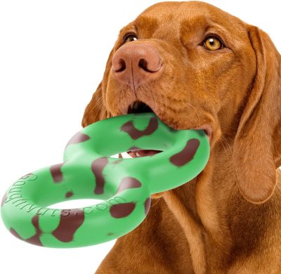 Dog Toys for Aggressive Chewers | Virtually Indestructible Pull Toy for Breeds such as Pit Bulls and German Shepherds | Heavy Duty Tug Dog Toy | Medium | Orange