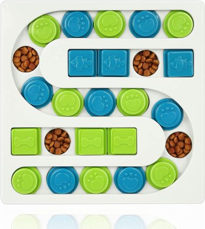 Dog Puzzle Toys,Dogs Food Puzzle Feeder Toys for IQ Training & Mental Enrichment,Dog Treat Puzzle(Blue)