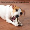 Dog Bones Chew Toys for Aggressive Chewers, 6 Pack Real Beef Flavor,Indestructible Dog Teething Chew Toys for Large/Medium/Small Puppies Breed,Tough Pet Toy with Nylon