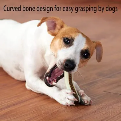 Dog Bones Chew Toys for Aggressive Chewers, 6 Pack Real Beef Flavor,Indestructible Dog Teething Chew Toys for Large/Medium/Small Puppies Breed,Tough Pet Toy with Nylon