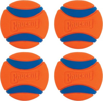 Ball Dog Toy, Medium (2.5 Inch Diameter) Pack of 2, for breeds 20-60 lbs