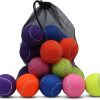 Tennis Balls, 20 Pack Tennis Balls for Dogs, Pet Dog Playing Balls, Come with Mesh Bag for Easy Transport, Colorful Easy Catching Pet Dog Balls (Multi-Color)