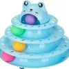 26pcs Cat Toys 4-Level Roller Track for Indoor Cats, Interactive Cat Toy with Colorful Balls Self Play Kitten Puzzle Toys, Fun Kitty Exercise Toys (Green)