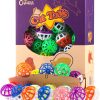 45PCS 1.6'' Cat Toy Ball with Bell Plastic Lattice Jingle Balls Kitten Chase Pounce Rattle Toy Assorted Color