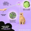 Interactive Cat Wand String Teaser Toy, 2024, Purple - Unique Toy with Triple-Tail Design, Durable Cotton & Rattle Sound - Ideal for Indoor Cats, Kitten Toy