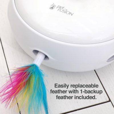 Interactive Cat Toys for Indoor/Outdoor Activity - New & Improved Cat Feather Toys Replacement Feathers Available 12 Month Warranty