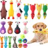 20 Pcs Squeak Latex Puppy Toy Squeaky Dog Toys Rubber Small Squeaky Balls Rubber Toys Funny Animal for Small Medium Large Pets Interactive Play Fetch Reduce Separation Anxiety (Novel)