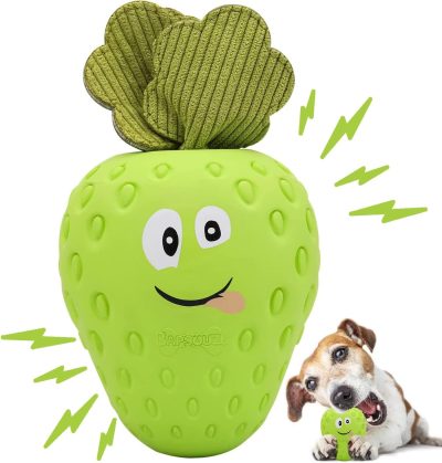 Squeaky Dog Chew Toys for Aggressive Chewers, Dog Toys for Large Medium Small Breed Dog, Indestructible Tough Durable Dogs Toys Interactive Puppy Teeth Clean Natural Rubber(Raccoon & Zombie)