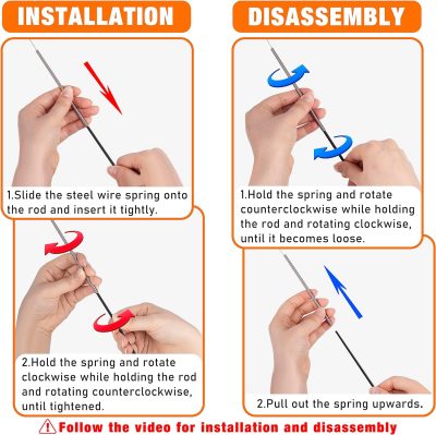 2024 latest Cat Toys, 2 in 1 Spring Cat Wand Toy with 2PCS Ultra-long Cat Teaser, 4PCS Spring Steel Wire & 5PCS Feather Refills for Kitty Kitten Indoor Cats Cat Accessories