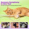 Interactive Cat Wand String Teaser Toy, 2024, Purple - Unique Toy with Triple-Tail Design, Durable Cotton & Rattle Sound - Ideal for Indoor Cats, Kitten Toy