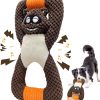 Squeaky Dog Chew Toys for Aggressive Chewers, Dog Toys for Large Medium Small Breed Dog, Indestructible Tough Durable Dogs Toys Interactive Puppy Teeth Clean Natural Rubber(Raccoon & Zombie)