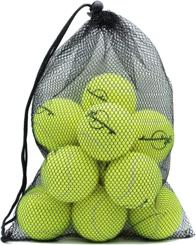Tennis Balls, 12 Pack Advanced Training Tennis Balls Practice Balls, Come with Mesh Bag for Easy Transport, Good for Beginner Training Ball