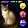 15 Pieces Ghost Hunting Cat Ball Light up Cat Balls Motion Activated Interactive Cat Toy Small LED Glowing Pet Ball for Animal Dog Running Activity Indoor Supplies, 1.38 x 1.5 Inches