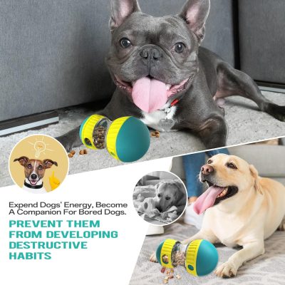 Dog Puzzle Toys, Adjustable Dog Treat Dispensing,Interactive Dog Enrichment Toy to Keep Them Busy,Food Puzzles Ball for Dogs, Puppy Slow Feeder for Boredom and Stimulating IQ Training (Blue)