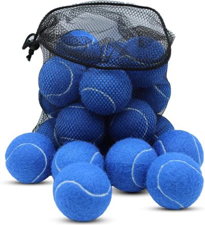 Tennis Balls, 20 Pack Tennis Balls for Dogs, Pet Dog Playing Balls, Come with Mesh Bag for Easy Transport, Colorful Easy Catching Pet Dog Balls (Multi-Color)