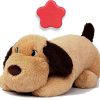 Dog Heartbeat Toy for Puppy Anxiety Relief, Heartbeat Stuffed Animal Heartbeat Plush Toy for Small, Medium, and Large Dogs (Brown)