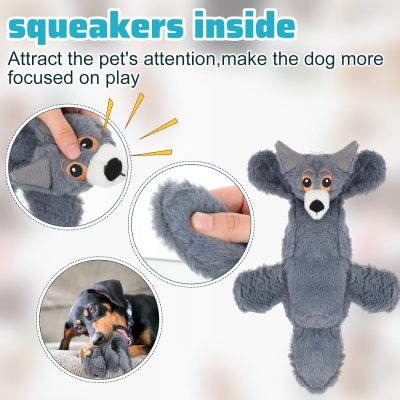 10 Pcs Dog Squeaky Toys No Stuffing Pet Toys Crinkle Dog Toy for Aggressive Chewers Plush Teething Puppy Squeak Toys Animals Chew Toys for Small Medium Large Pets, 10 Styles(Classic Style)