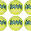 Air Dog Squeak air Tennis Ball Dog Toy, Large, Yellow, 6 Count