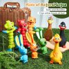 9 Pack Latex Squeaky Dog Toys 7 Inch Soft Rubber Dog Chew Toy Animal Standing Stick Puppy Fetch Interactive Play Toy Assorted Animal Pet Toys for Small Medium Large Dogs(Classic)