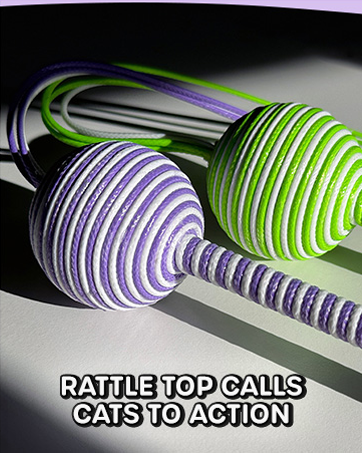 the wiggle wand cat toy rattle top calls cats to action
